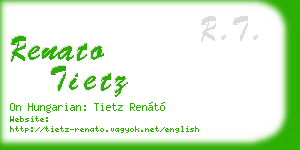 renato tietz business card