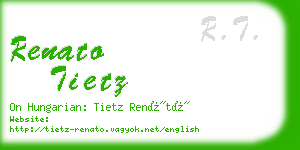 renato tietz business card